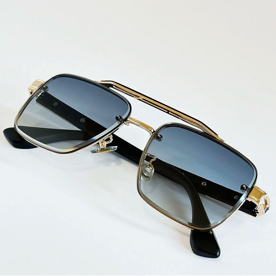Sunglasses Firkantede Gradient Linser Dobbelt Bro Design