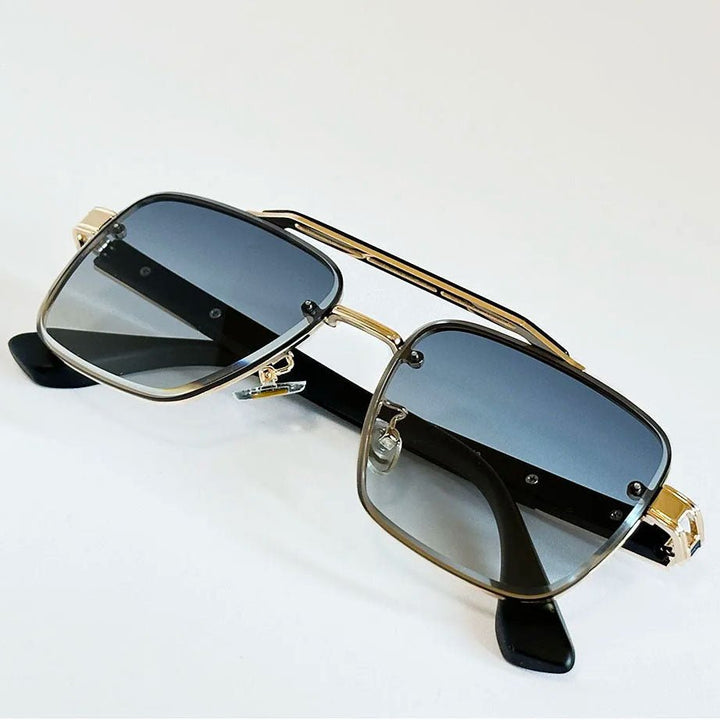 Sunglasses Firkantede Gradient Linser Dobbelt Bro Design