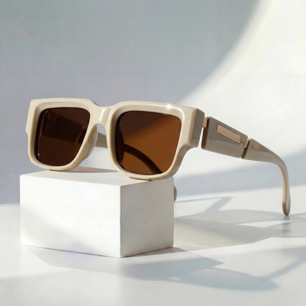 Sunglasses Firkantede Rammer UV400 Beskyttelse - Off-White