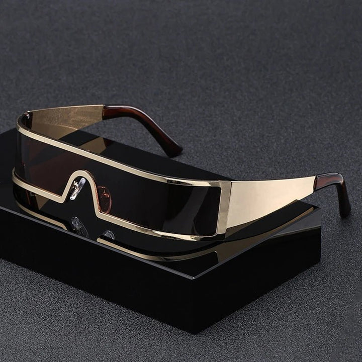 Sunglasses Futuristisk Wraparound Visor Cyberpunk Style - Bronze