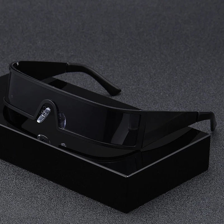 Sunglasses Futuristisk Wraparound Visor Cyberpunk Style - Black