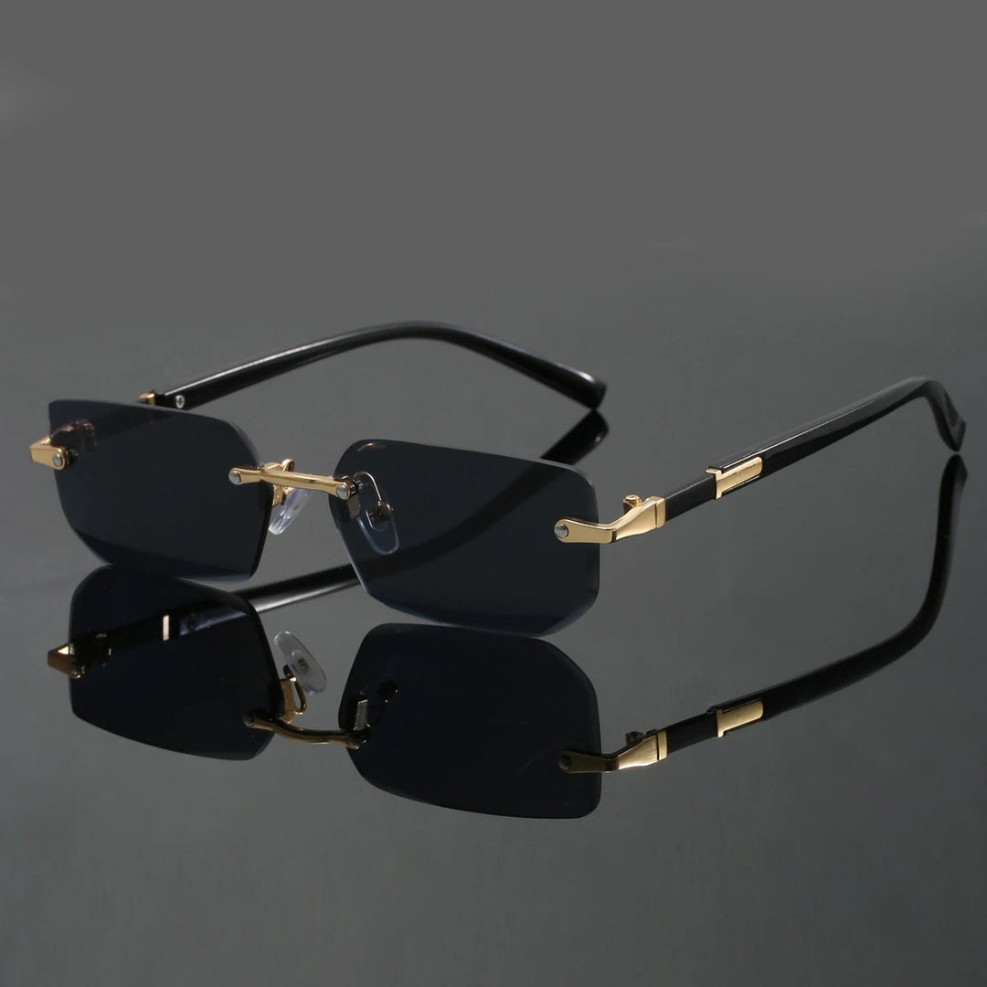 Sunglasses Rammeløse UV400 Beskyttelse Unisex - Black