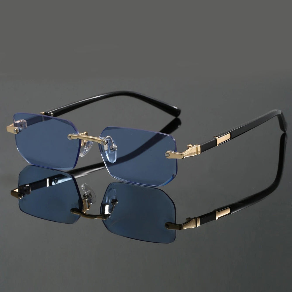 Sunglasses Rammeløse UV400 Beskyttelse Unisex - Blue