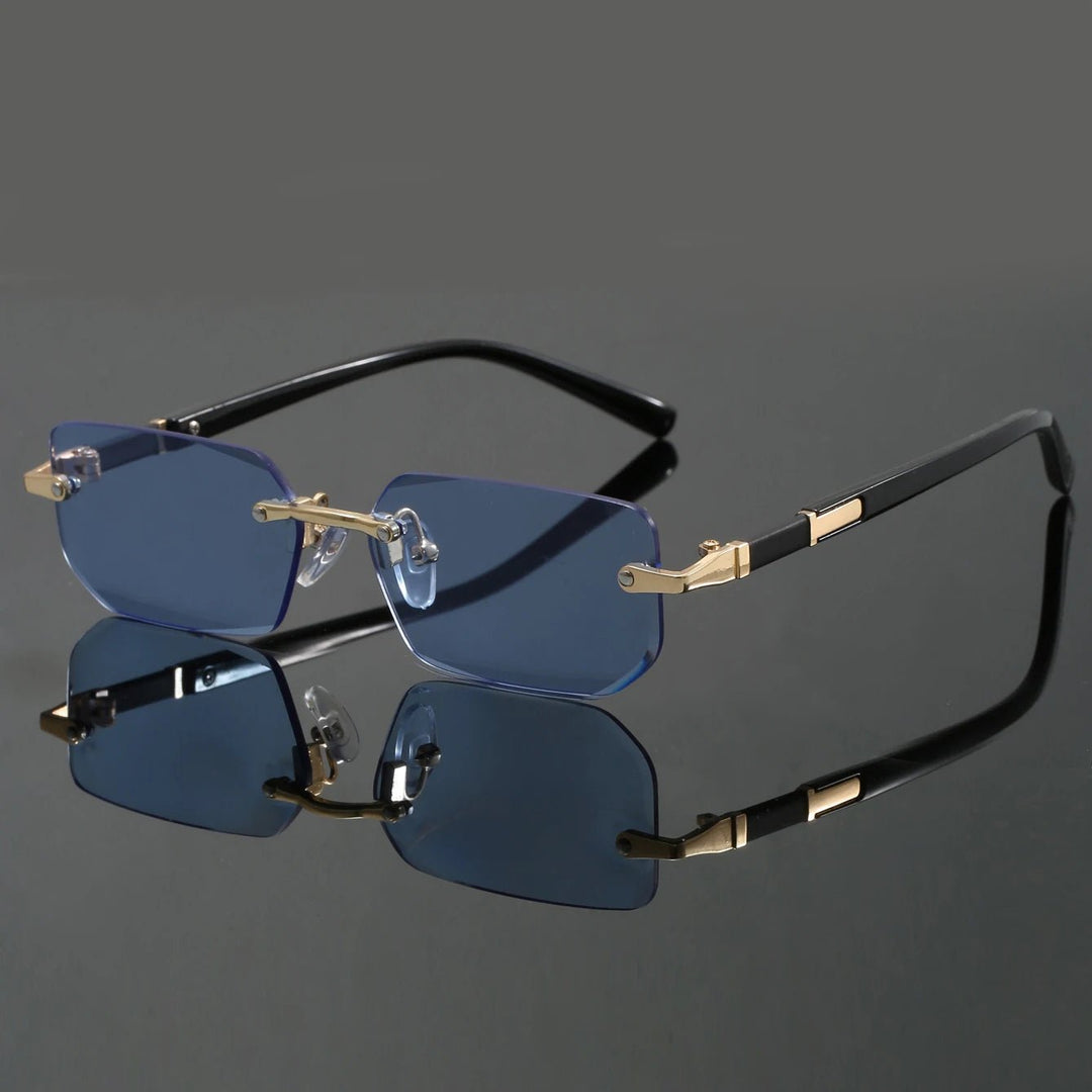Sunglasses Rammeløse UV400 Beskyttelse Unisex - Blue