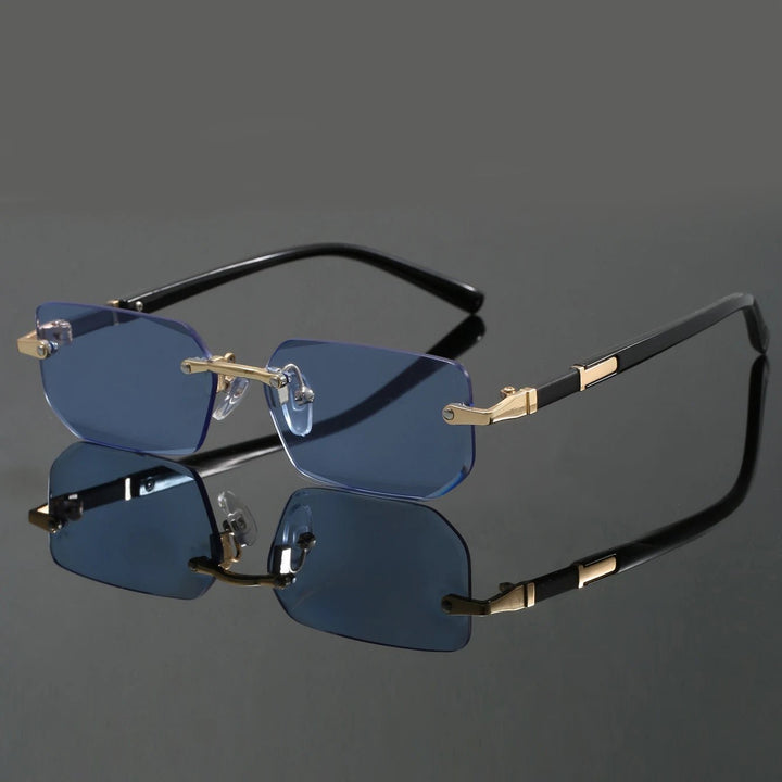 Sunglasses Rammeløse UV400 Beskyttelse Unisex - Blue