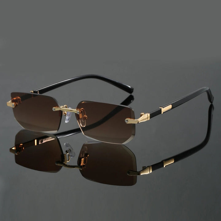 Sunglasses Rammeløse UV400 Beskyttelse Unisex - Brown