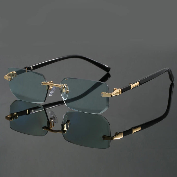 Sunglasses Rammeløse UV400 Beskyttelse Unisex - Green