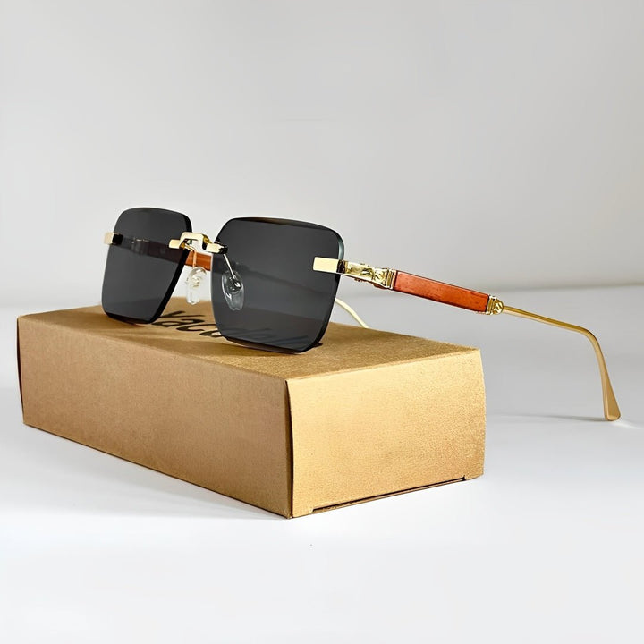 Sunglasses Retro Titanium Gradient UV400 Beskyttelse - Rustic
