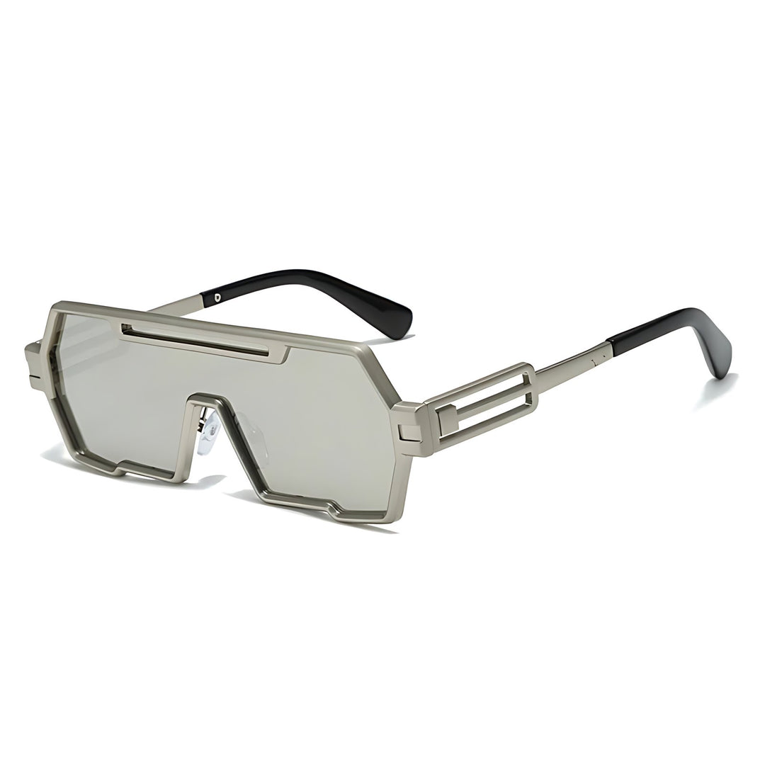 Sunglasses Steampunk Metal Firkantede UV Beskyttelse - Silver