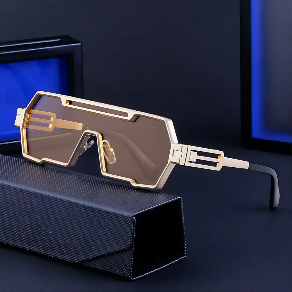 Sunglasses Steampunk Metal Firkantede UV Beskyttelse