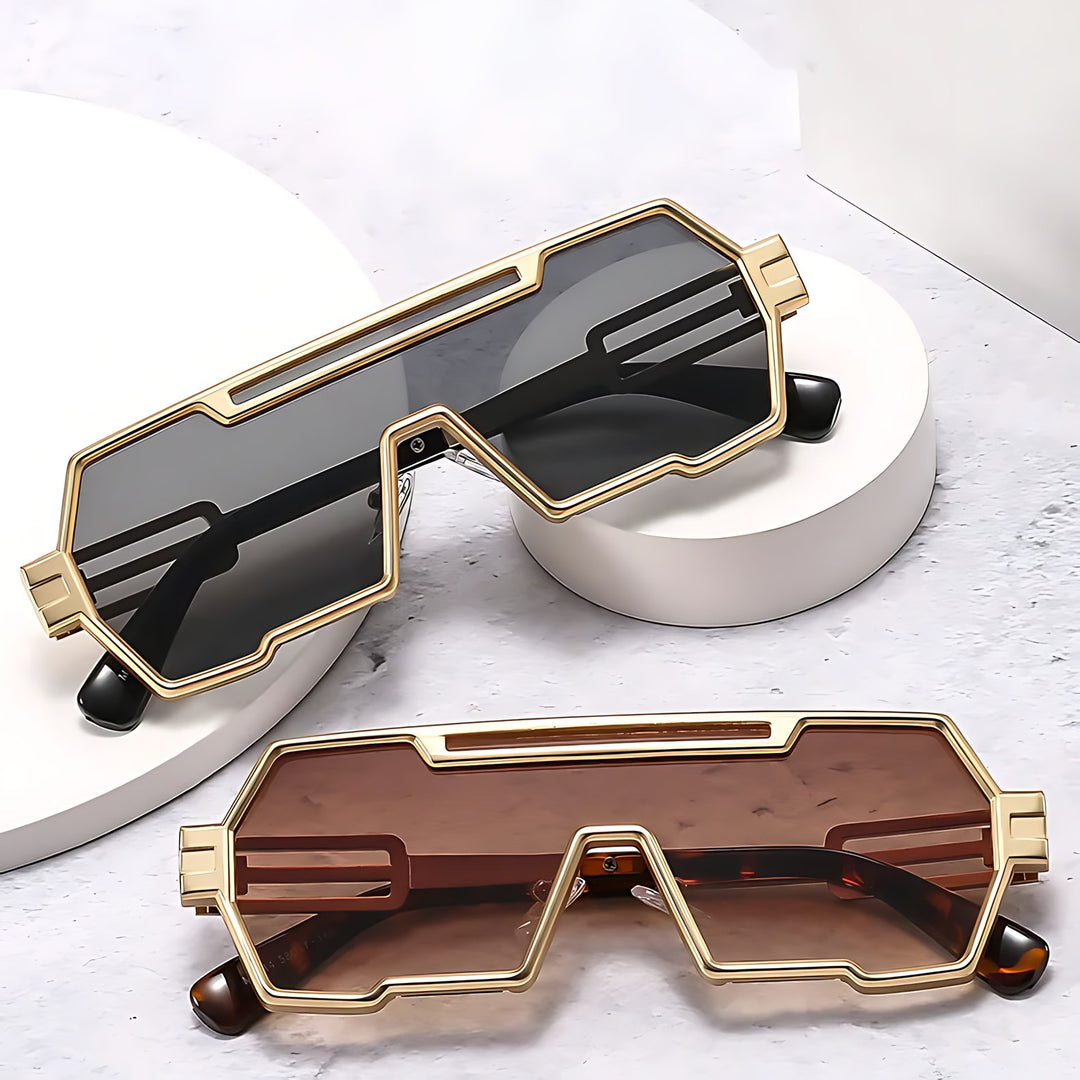 Sunglasses Steampunk Metal Firkantede UV Beskyttelse