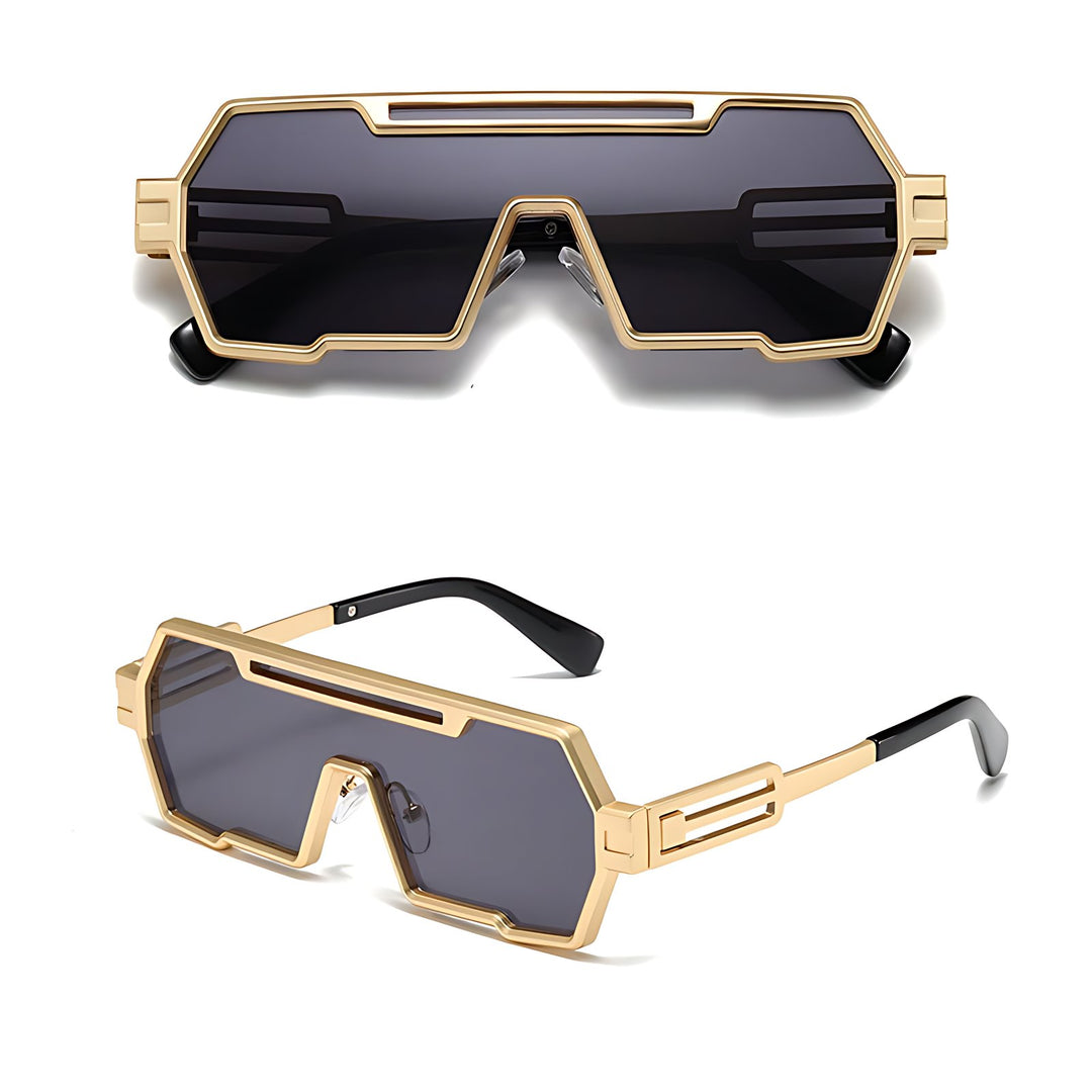 Sunglasses Steampunk Metal Firkantede UV Beskyttelse
