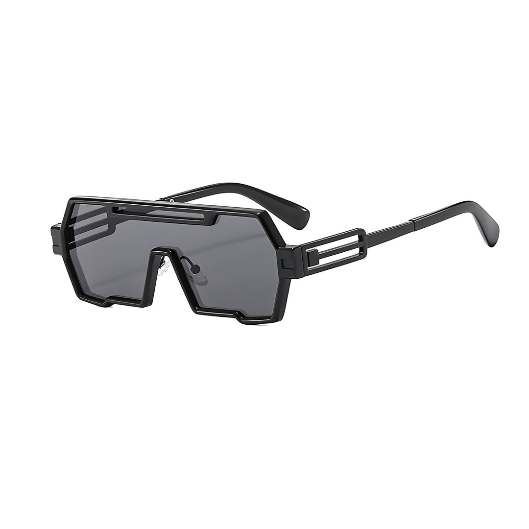 Sunglasses Steampunk Metal Firkantede UV Beskyttelse - Black