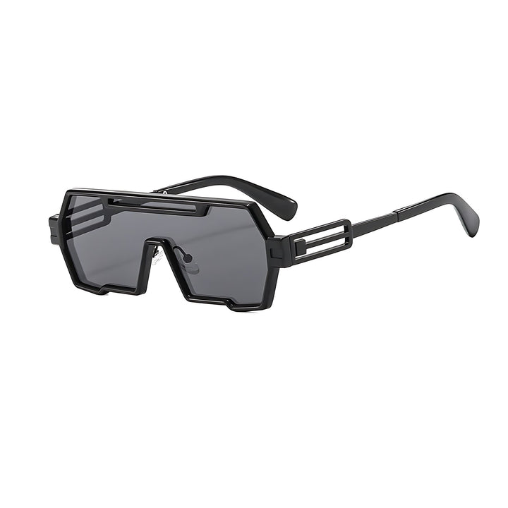 Sunglasses Steampunk Metal Firkantede UV Beskyttelse - Black