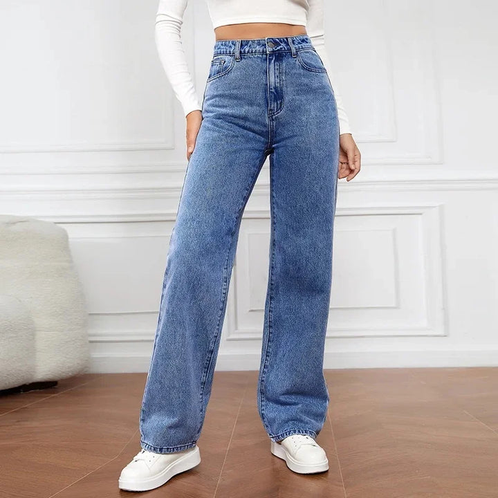 Hanna | Dame Høj Talje Wide Leg Jeans