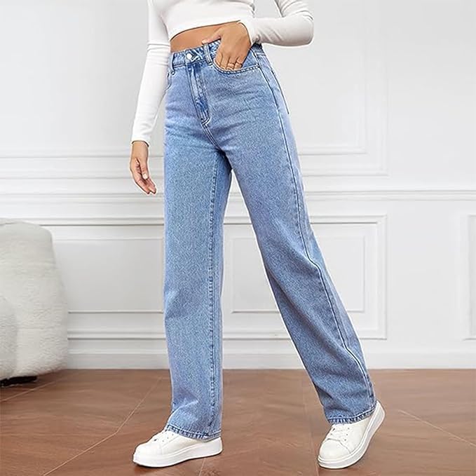 Hanna | Dame Høj Talje Wide Leg Jeans