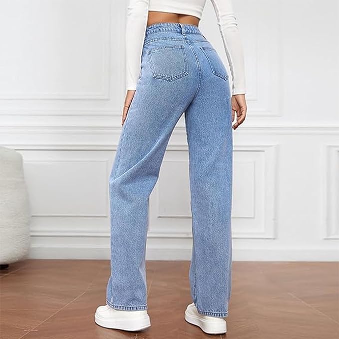 Hanna | Dame Høj Talje Wide Leg Jeans