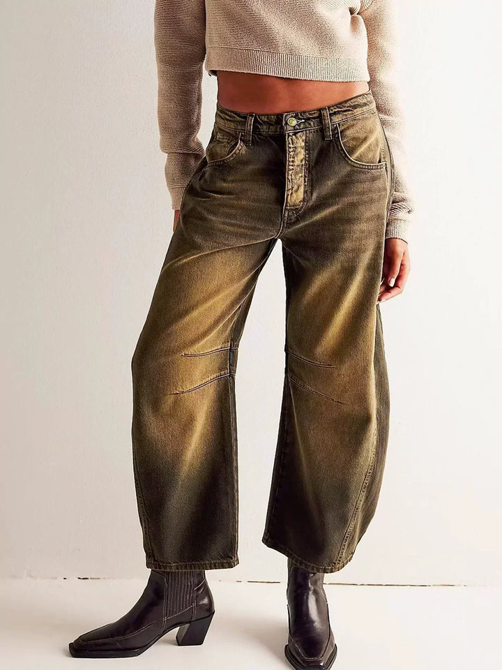 Inger | Dame Leopardprint Wide Leg Jeans