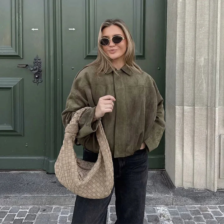 Yrsa | Dame Oversize Kort Bomberjakke