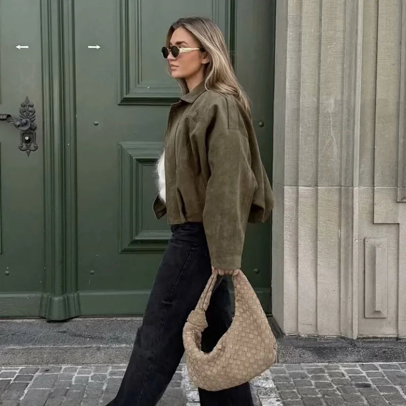 Yrsa | Dame Oversize Kort Bomberjakke