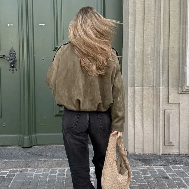 Yrsa | Dame Oversize Kort Bomberjakke